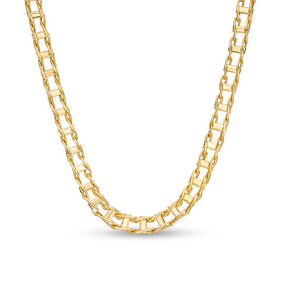 Men's 5.0mm Railroad Link Chain Necklace in 14K Gold - 20"