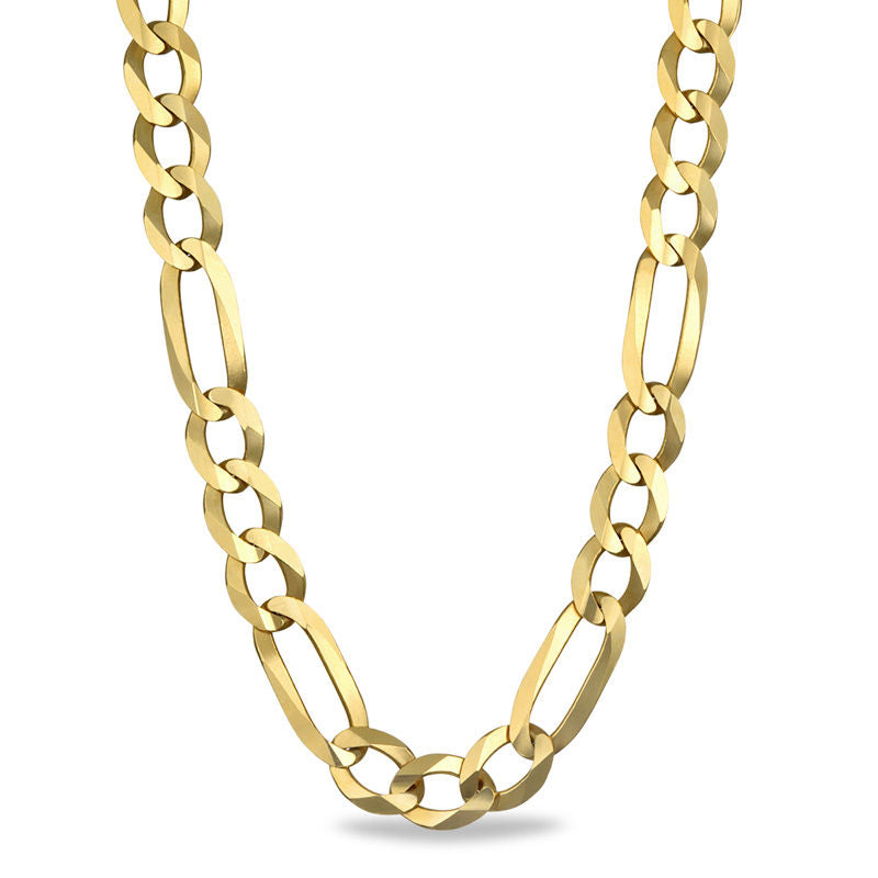 Ladies' 7.0mm Figaro Chain Necklace in 14K Gold - 28"