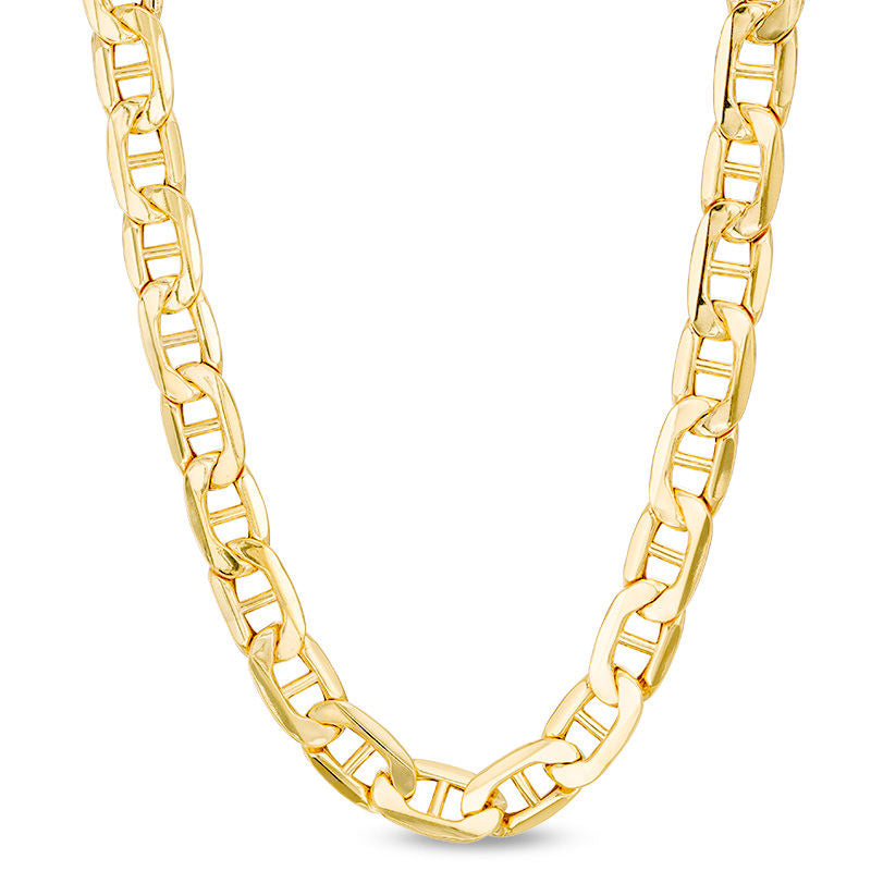 Men's 8.0mm Mariner Link Chain Necklace in 10K Gold - 22"