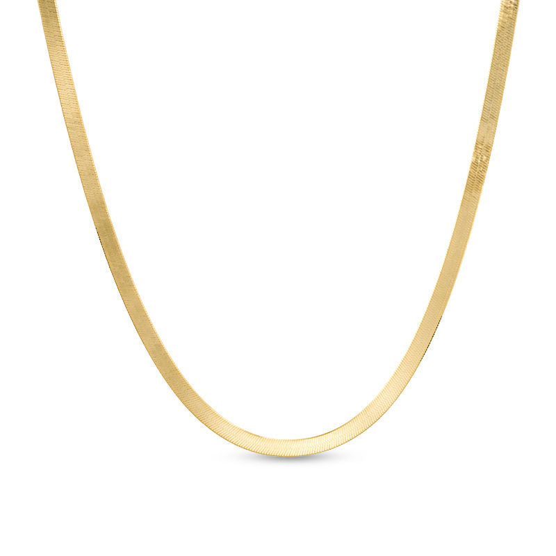 Ladies' 3.0mm Herringbone Chain Necklace in 14K Gold - 18"