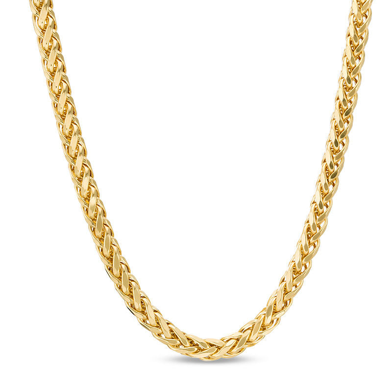 Men's 4.5mm Diamond-Cut Franco Snake Chain Necklace in 14K Gold - 28"