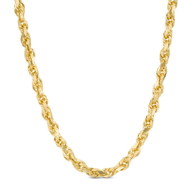 Men's 4.5mm Rope Chain Necklace in 14K Gold