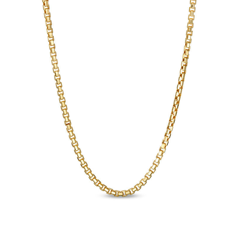 Ladies' 2.45mm Box Chain Necklace in 14K Gold - 24"