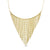 Diamond-Cut Tapered Fringe Chain Bib Necklace in 10K Gold