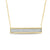 Glitter Enamel Bar Necklace in 10K Gold