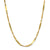 Ladies' 0.3mm Alternating Bar and Singapore Chain Necklace in 14K Gold - 20"