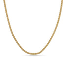 Ladies' Mirror Leaf Chain Necklace in 14K Gold