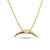 Multi-Finish Double Horn Necklace in 14K Gold