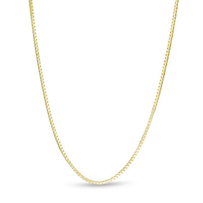 Made in Italy 0.7mm Box Chain Necklace in 10K Gold - 20" - Shryne Diamanti & Co.