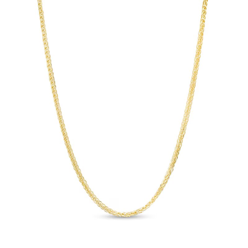 Made in Italy 0.85mm Wheat Chain Necklace in 10K Gold - 20" - Shryne Diamanti & Co.
