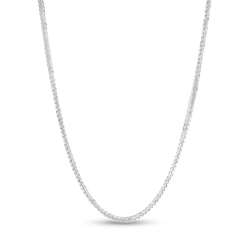 Made in Italy 0.85mm Wheat Chain Necklace in 10K White Gold - 20"