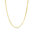 Made in Italy Men's 0.8mm Adjustable Box Chain Necklace in 14K Gold - 22" - Shryne Diamanti & Co.