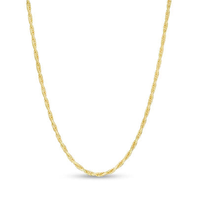 Made in Italy 1.2mm Adjustable Rope Chain Necklace in 14K White Gold - 22"