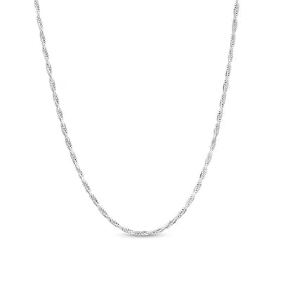 Made in Italy 1.2mm Adjustable Rope Chain Necklace in 14K Gold - 22" - Shryne Diamanti & Co.