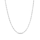 Made in Italy 1.2mm Adjustable Rope Chain Necklace in 14K White Gold - 22"