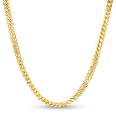 3.9mm Franco Snake Chain Necklace in Hollow 14K Gold