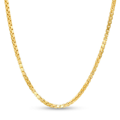 2.5mm Box Chain Necklace in 14K Gold