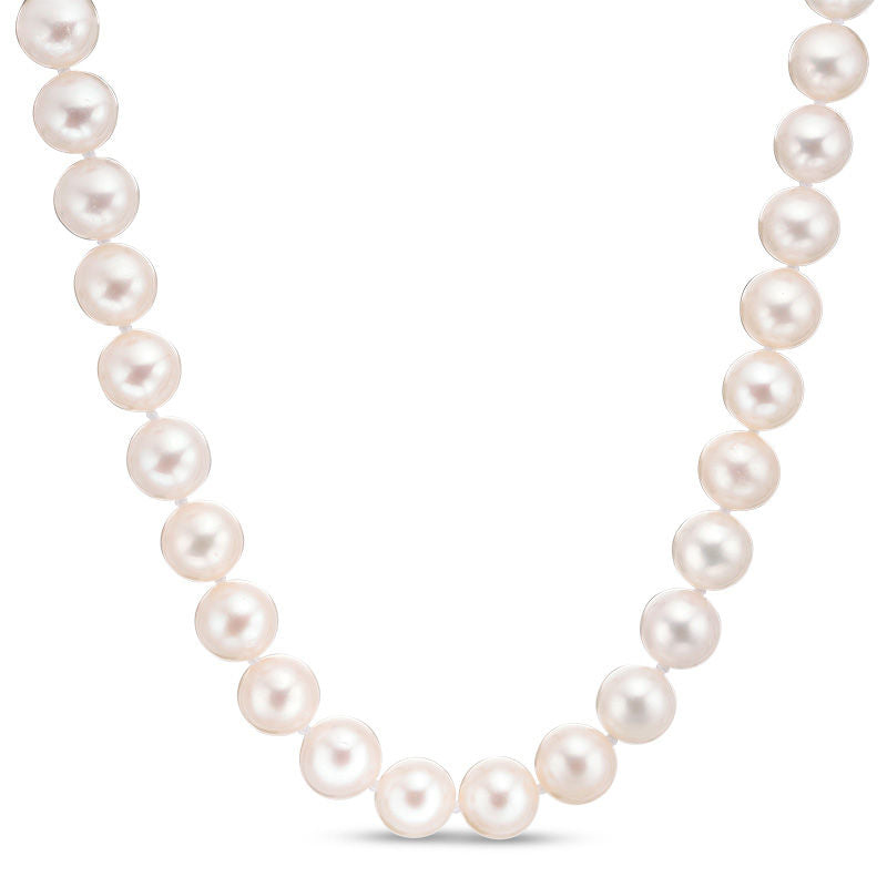 Shryne Diamanti & Co  8.0-9.0mm Cultured Freshwater Pearl Strand Necklace with 14K Gold Fish-Hook Clasp - 20"