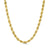 5.0mm Hollow Glitter Rope Chain Necklace in 10K Gold - 24" - Shryne Diamanti & Co.