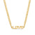 "LOVE" Curb Chain Choker Necklace in 14K Gold - 17"