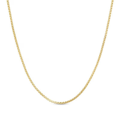 1.5mm Diamond-Cut Round Box Chain Necklace in 10K Gold - 18" - Shryne Diamanti & Co.