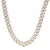 Men's 9.5mm Textured Hollow Curb Chain Necklace in 10K Two-Tone Gold - 22"