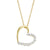 1/10 CT. T.W. Diamond Tilted Heart Pendant in 10K Gold Discounted price