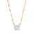 1/5 CT. T.W. Composite Diamond Oval Frame Necklace in 10K Gold