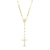 1/5 CT. T.W. Diamond Frame Cross "Y" Necklace in 10K Gold