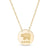 Mini "MAMA" Bear Stamped Disc Necklace in 14K Gold