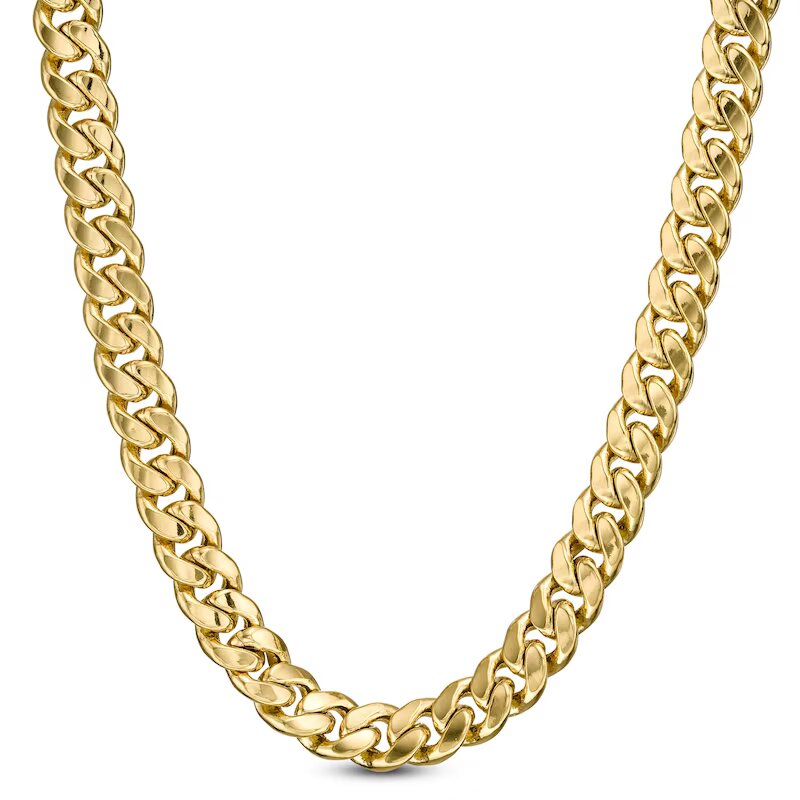 Made in Italy Men's 6.2mm Curb Chain Necklace in 10K Gold - 22" - Shryne Diamanti & Co.
