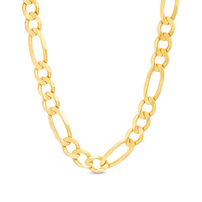 Men's 8.6mm Solid Figaro Chain Necklace in 10K Gold - 24" - Shryne Diamanti & Co.