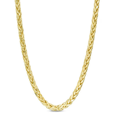 Made in Italy Men's 4.1mm Hollow Franco Snake Chain Necklace in 10K Gold - 26" - Shryne Diamanti & Co.