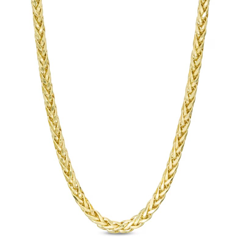 Made in Italy Men's 4.1mm Hollow Franco Snake Chain Necklace in 10K Gold - 26" - Shryne Diamanti & Co.