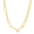 5.0mm Elongated Solid Link Chain Necklace in 14K Gold - 18"