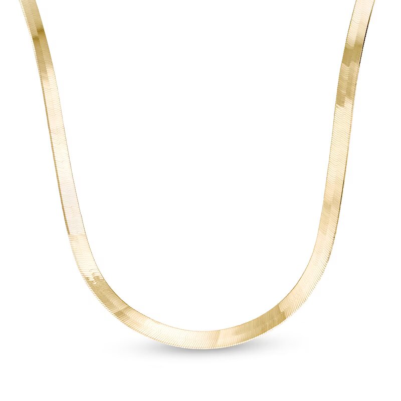 Ladies' 5.25mm Herringbone Chain Necklace in 14K Gold