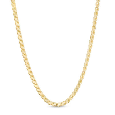 3.0mm Solid Mirrored Link Chain Necklace in 14K Gold