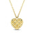 Quilted Heart Necklace in 10K Gold - 17"