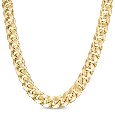 10.75mm Cuban Curb Chain Necklace in 14K Gold