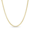 2.3mm Hollow Rolo Chain Necklace in 10K White Gold