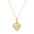 Child's Puffed Heart Pendant in 14K Gold - 13"