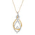 1/4 CT. T.W. Diamond Twist Flame Pendant in 10K Gold