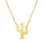 Mini Saguaro Cactus Necklace in 14K Gold