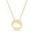 Mini Cut-Out Cloud Disc Necklace in 14K Gold