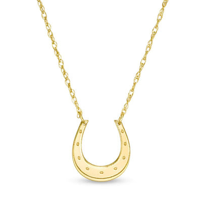 Mini Horseshoe Necklace in 14K Gold