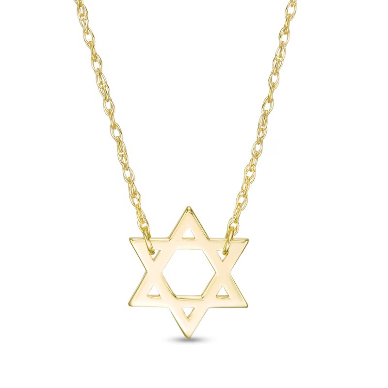 Star of David Necklace in 14K Gold