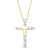 Remixed Reimagined 1/4 CT. T.W. Diamond Cross Pendant in 10K Gold