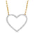 1/4 CT. T.W. Diamond Heart Necklace in 10K Gold