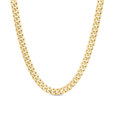 5.2mm Solid Curb Chain Necklace in 14K Gold - 22" - Shryne Diamanti & Co.