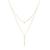 1/5 CT. T.W. Diamond Linear Bar Double Strand Necklace in 10K Gold - 20"